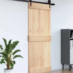vidaXL Dörr NARVIK Naturfärg 70 x 210 cm Massiv furuträdörr