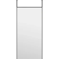 vidaXL Dörrspegel svart 30x60 cm glas och aluminium