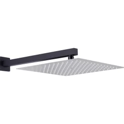 vidaXL Duscharm fyrkantig rostfritt stål 201 svart 40 cm