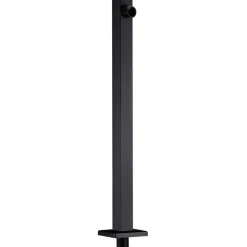 vidaXL Duscharm fyrkantig rostfritt stål 201 svart 40 cm