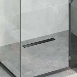 vidaXL Duschavlopp 2-i-1 med 360° Siphon 50 cm Svart