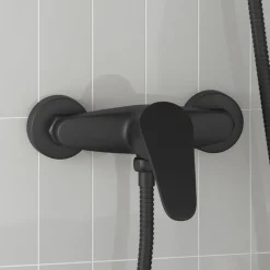 vidaXL Duschblandare Svart G 1 / 2 tum