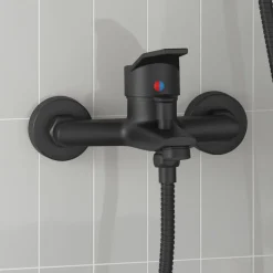 vidaXL Duschblandare Svart G 1 / 2 tum