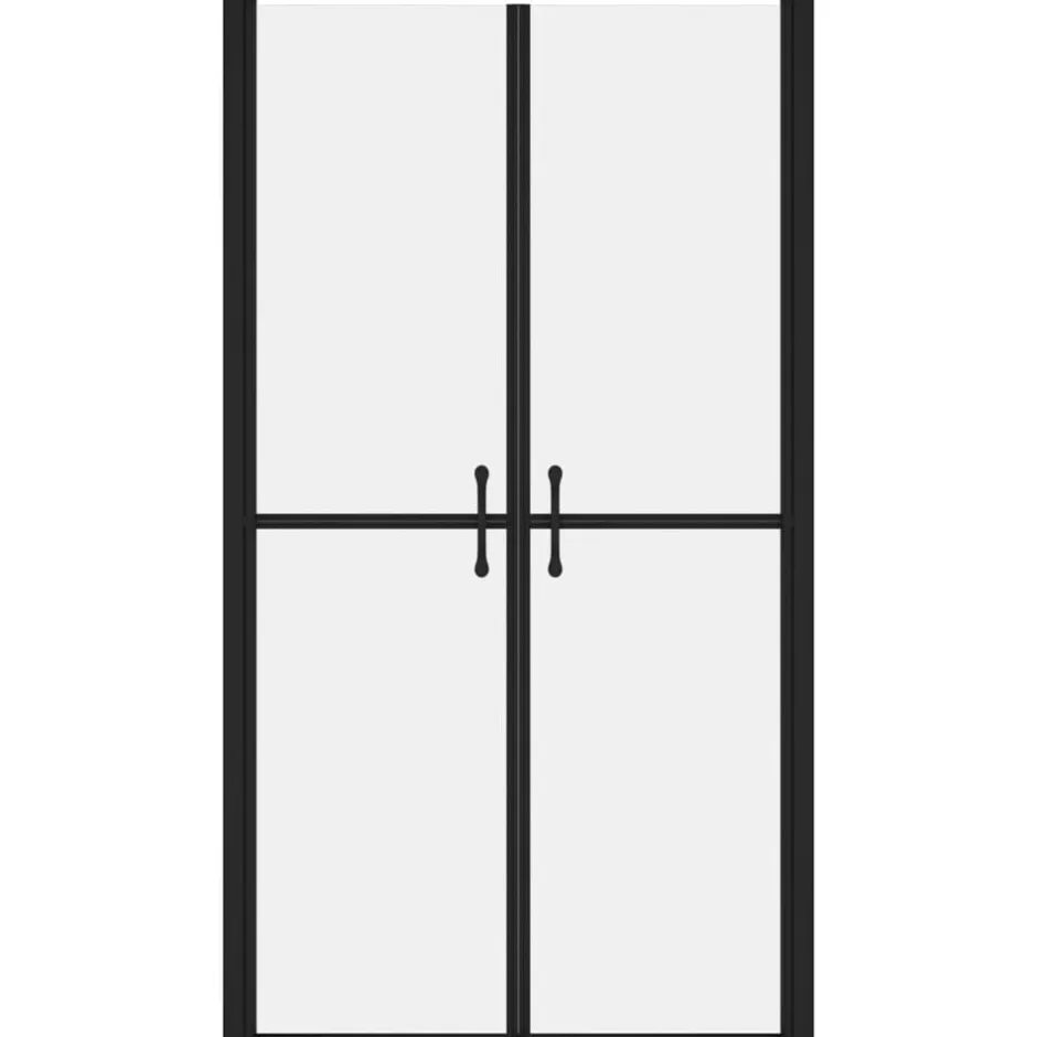 Online vidaXL Duschdörr frostad ESG (68-71)x190 cm Svart