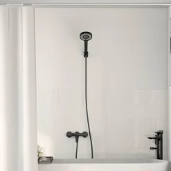 vidaXL Duschhuvud Set Svart G 1 / 2 tum Mässing