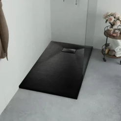 vidaXL Duschkar SMC svart 80x80 cm