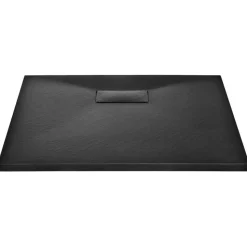 vidaXL Duschkar SMC svart 80x80 cm