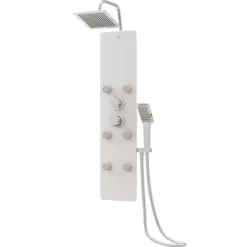 Online vidaXL Duschpanel glas 25x47,5x130 cm Vit