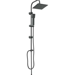 vidaXL Duschsystem Svart 47 x 20 x 95 cm Rostfritt stål