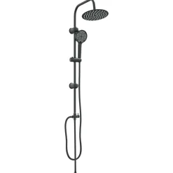 vidaXL Duschsystem Svart 47 x 20 x 95 cm Rostfritt stål