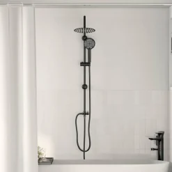 vidaXL Duschsystem Svart 47 x 20 x 95 cm Rostfritt stål