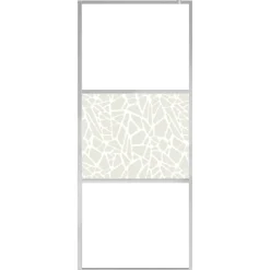 Clearance vidaXL Duschvägg med ESG-glas stendesign 80x195 cm Silver