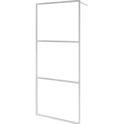 Outlet vidaXL Duschvägg med helfrostat ESG-glas 80x195 cm Silver