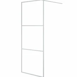 vidaXL Duschvägg silver 80x195 cm klart ESG-glas