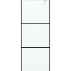 Outlet vidaXL Duschvägg 80x195 cm frostat ESG-glas Svart