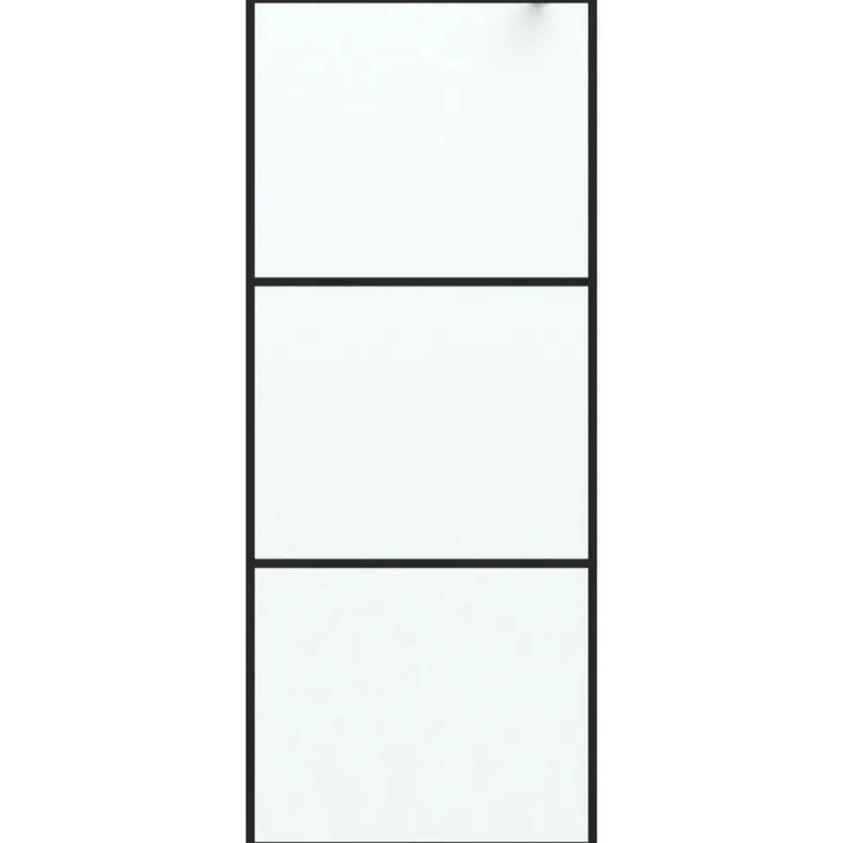 Outlet vidaXL Duschvägg 80x195 cm frostat ESG-glas Svart