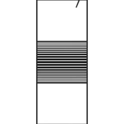 Hot vidaXL Duschvägg 80x195 cm klart ESG-glas Svart