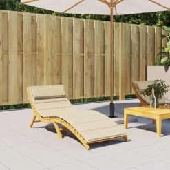 vidaXL Dyna till solsäng beige 180x60x4 cm oxfordtyg