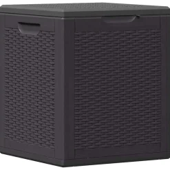 vidaXL Dynbox 90 liter svart PP-rotting
