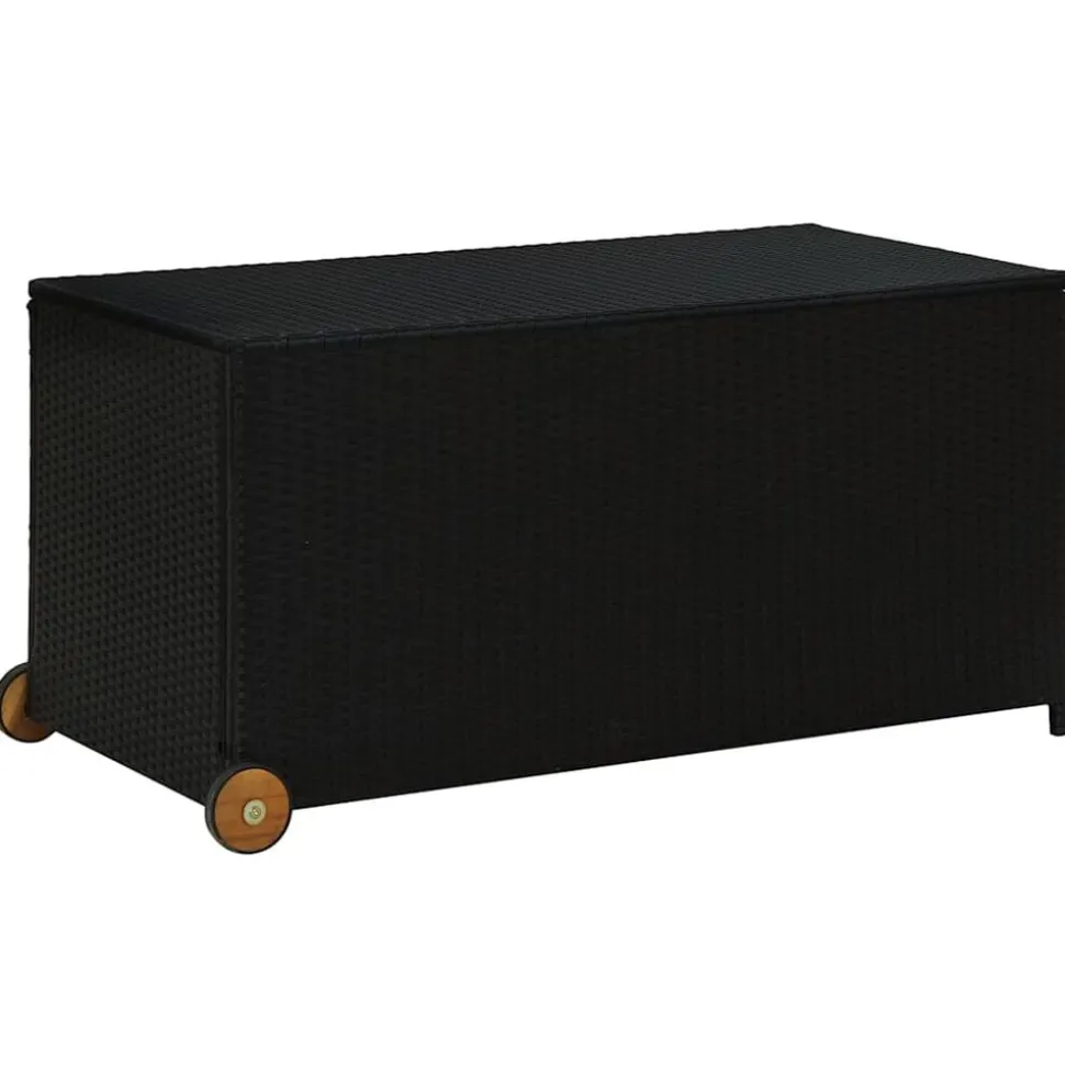vidaXL Dynbox svart 120x65x61 cm konstrotting