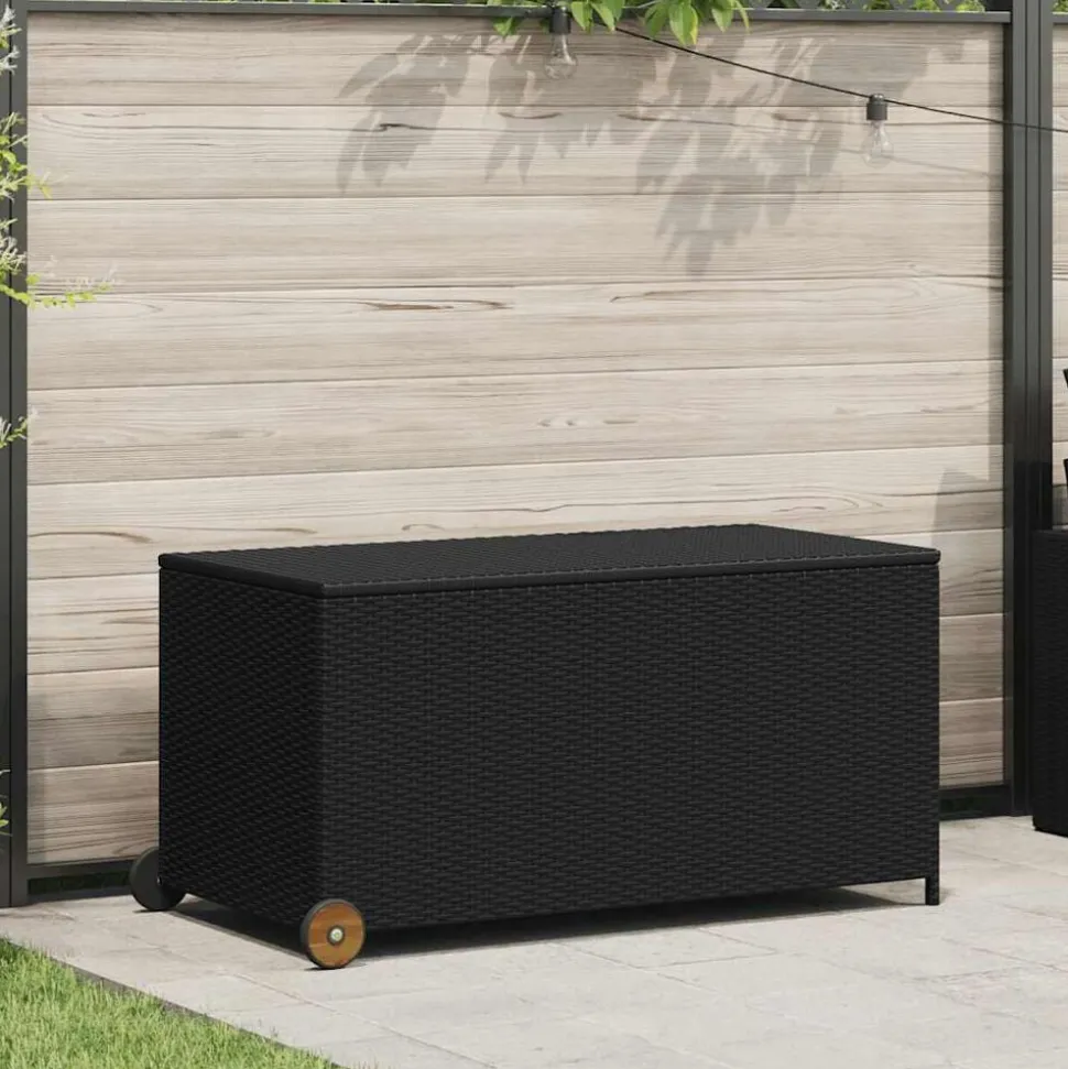 vidaXL Dynbox svart 120x65x61 cm konstrotting