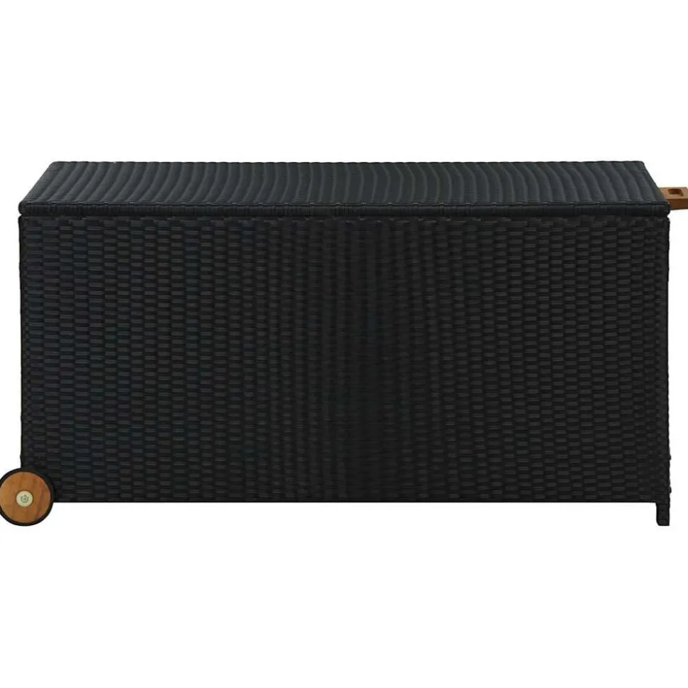 vidaXL Dynbox svart 120x65x61 cm konstrotting
