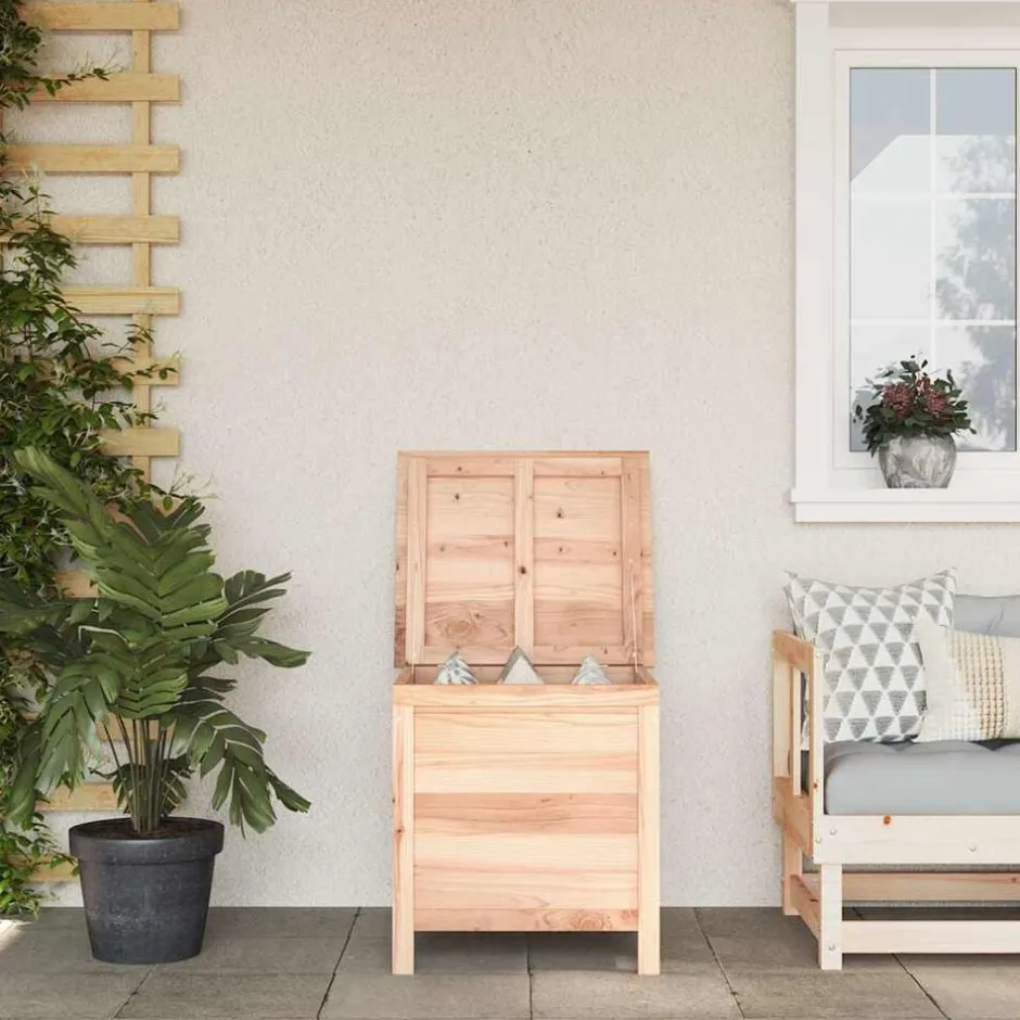 New vidaXL Dynbox 50x49x56,5 cm massivt granträ Naturfärg