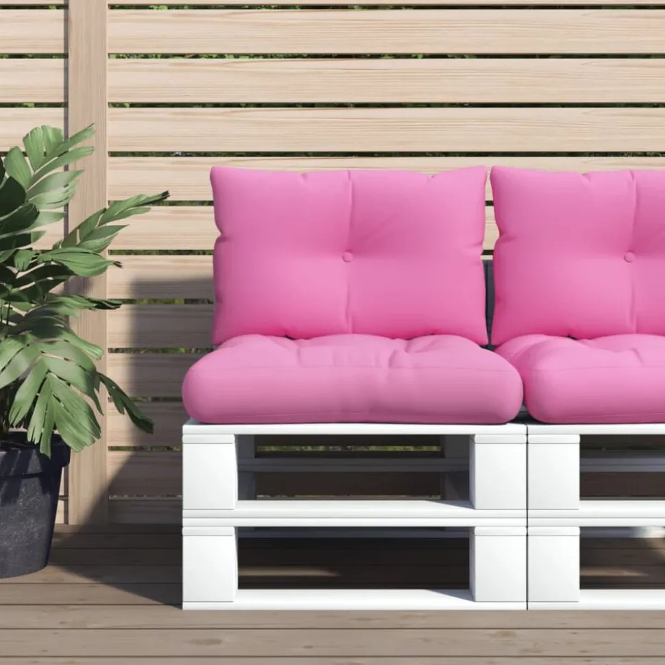 vidaXL Dynor till pallsoffa 2 st rosa Oxford-tyg