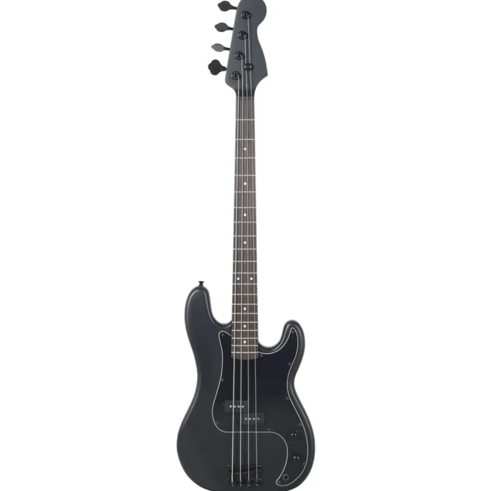 vidaXL Elektrisk basgitarr för nybörjare med väska svart 4/4 46"