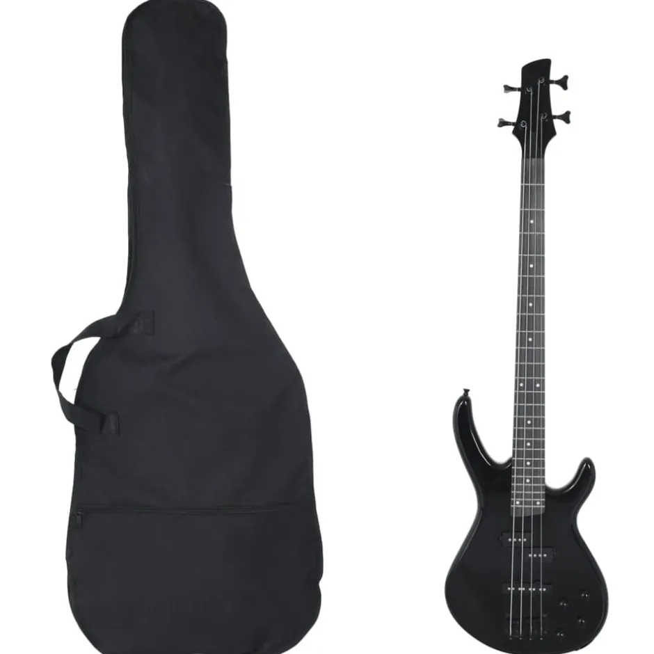 Hot vidaXL Elektrisk basgitarr för nybörjare med väska 4/4 46" Svart
