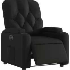 vidaXL Elektrisk reclinerfåtölj svart konstläder