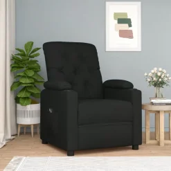 vidaXL Elektrisk reclinerfåtölj svart tyg