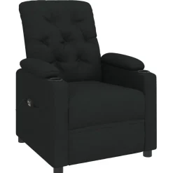 vidaXL Elektrisk reclinerfåtölj svart tyg