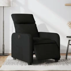 vidaXL Elektrisk reclinerfåtölj svart tyg