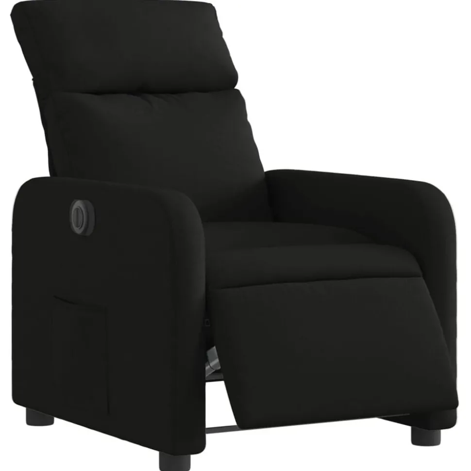 vidaXL Elektrisk reclinerfåtölj svart tyg