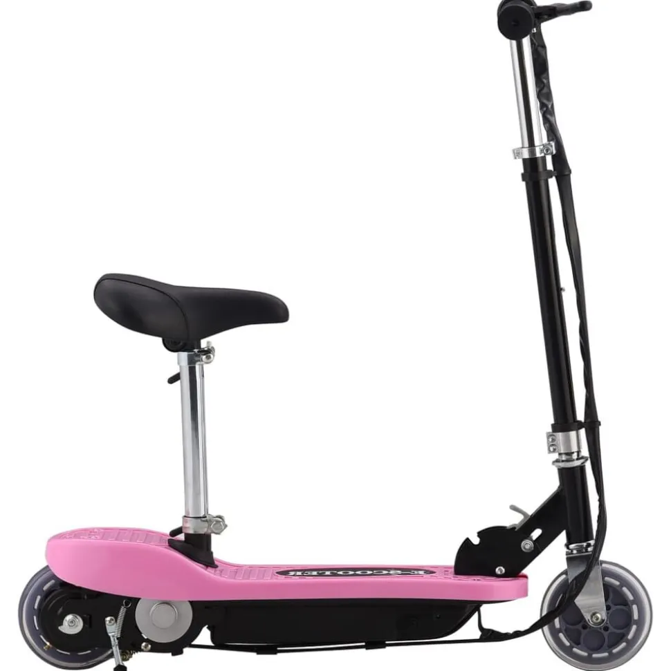 vidaXL Elektrisk sparkcykel med sadel 120 W rosa