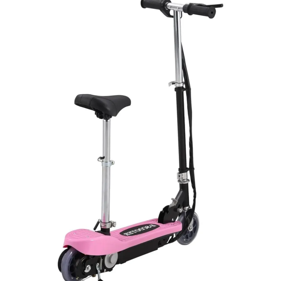 vidaXL Elektrisk sparkcykel med sadel 120 W rosa