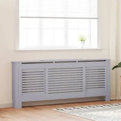 vidaXL Elementskydd MDF grå 205 cm