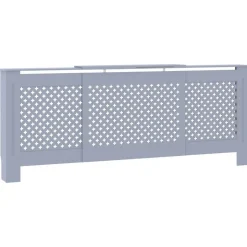 vidaXL Elementskydd MDF grå 205 cm