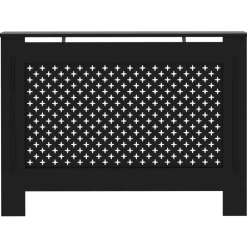 vidaXL Elementskydd svart 112x19x81,5 cm MDF