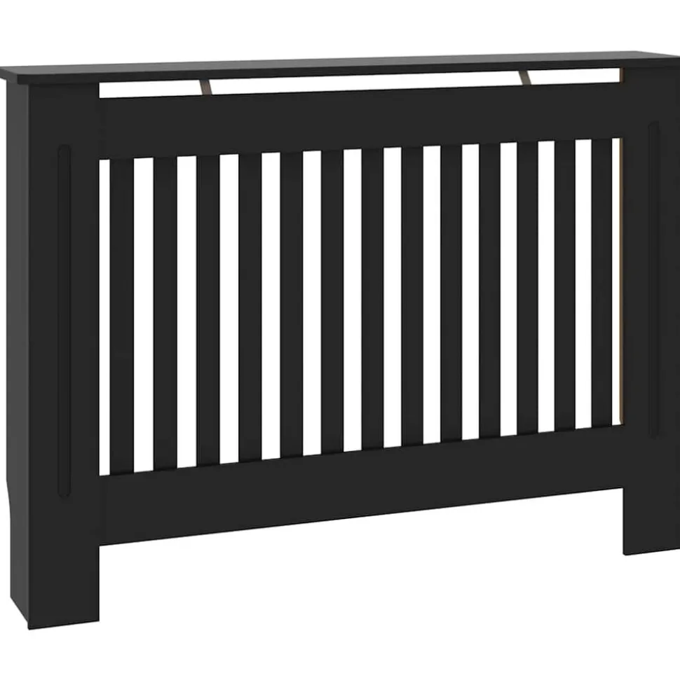 vidaXL Elementskydd svart 112x19x81,5 cm konstruerat trä