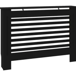 vidaXL Elementskydd svart 112x19x81,5 cm MDF