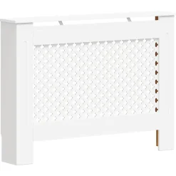 vidaXL Elementskydd vit 112x19x81,5 cm MDF