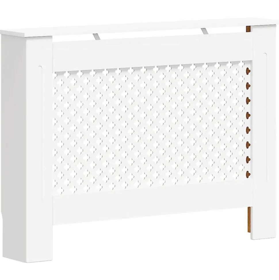 vidaXL Elementskydd vit 112x19x81,5 cm MDF