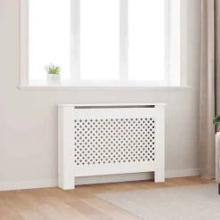 vidaXL Elementskydd vit 112x19x81,5 cm MDF