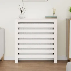 vidaXL Elementskydd Vit 79,5x19x84 cm massiv furu