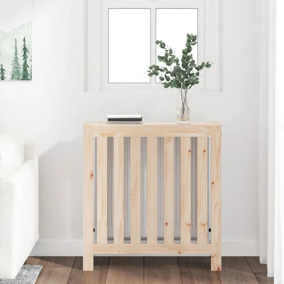 Outlet vidaXL Elementskydd 79,5x19x84 cm massiv furu Naturfärg