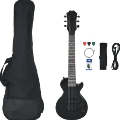 vidaXL Elgitarr för barn med väska svart 3/4 30"