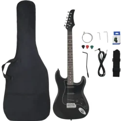 Outlet vidaXL Elgitarr för nybörjare med väska 4/4 39" Svart