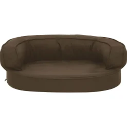 vidaXL Ergonomisk hundmadrass 60x42 cm linnelook brun